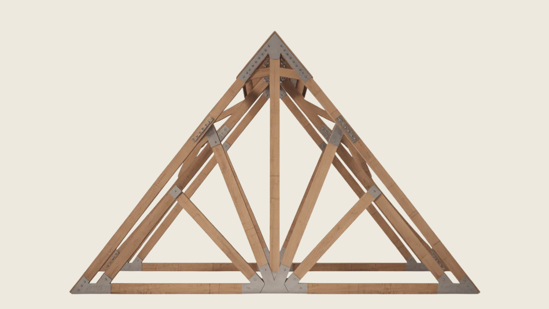 fink truss roof truss design with triangular sections