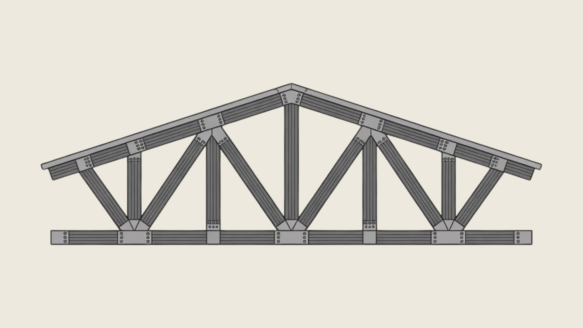 flat roof truss roof truss design with a horizontal structure providing support