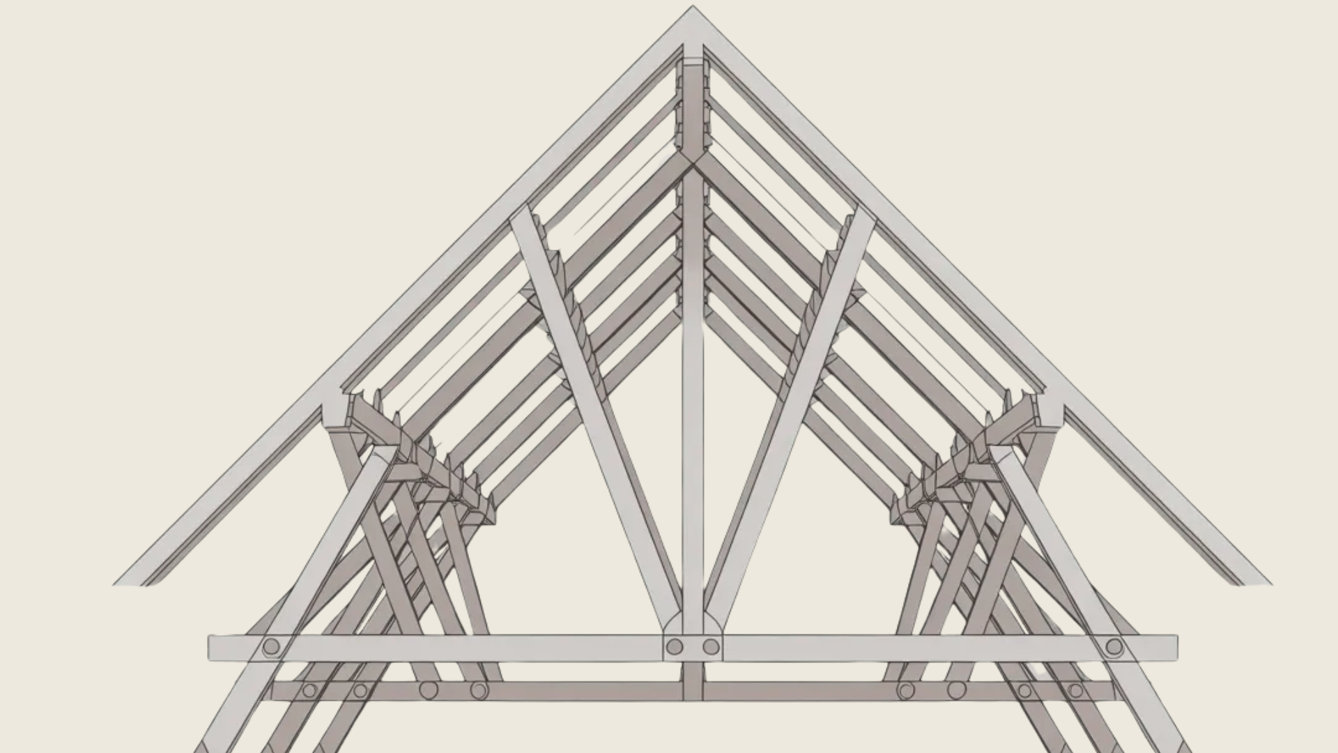 howe truss roof truss design with diagonal and vertical braces offering strong support
