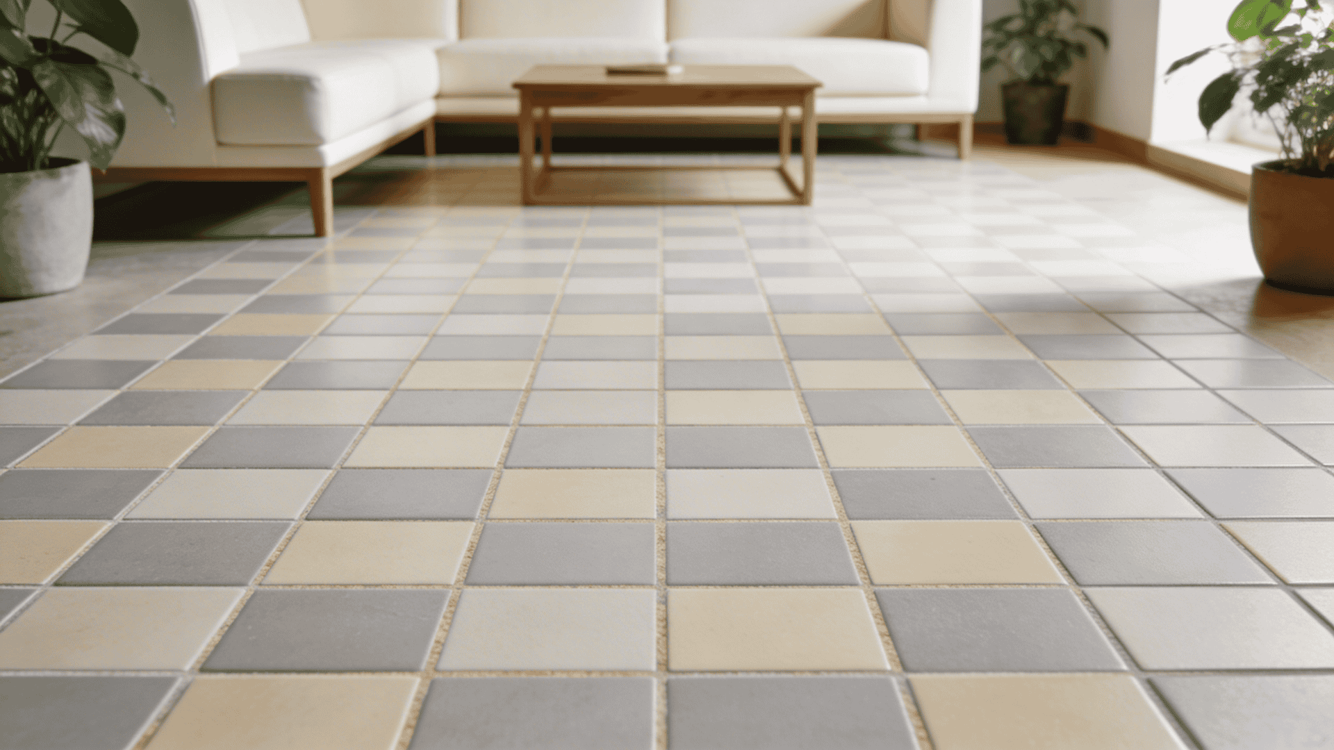 mini grid tile pattern with small square tiles placed closely to create a clean detailed textured surface
