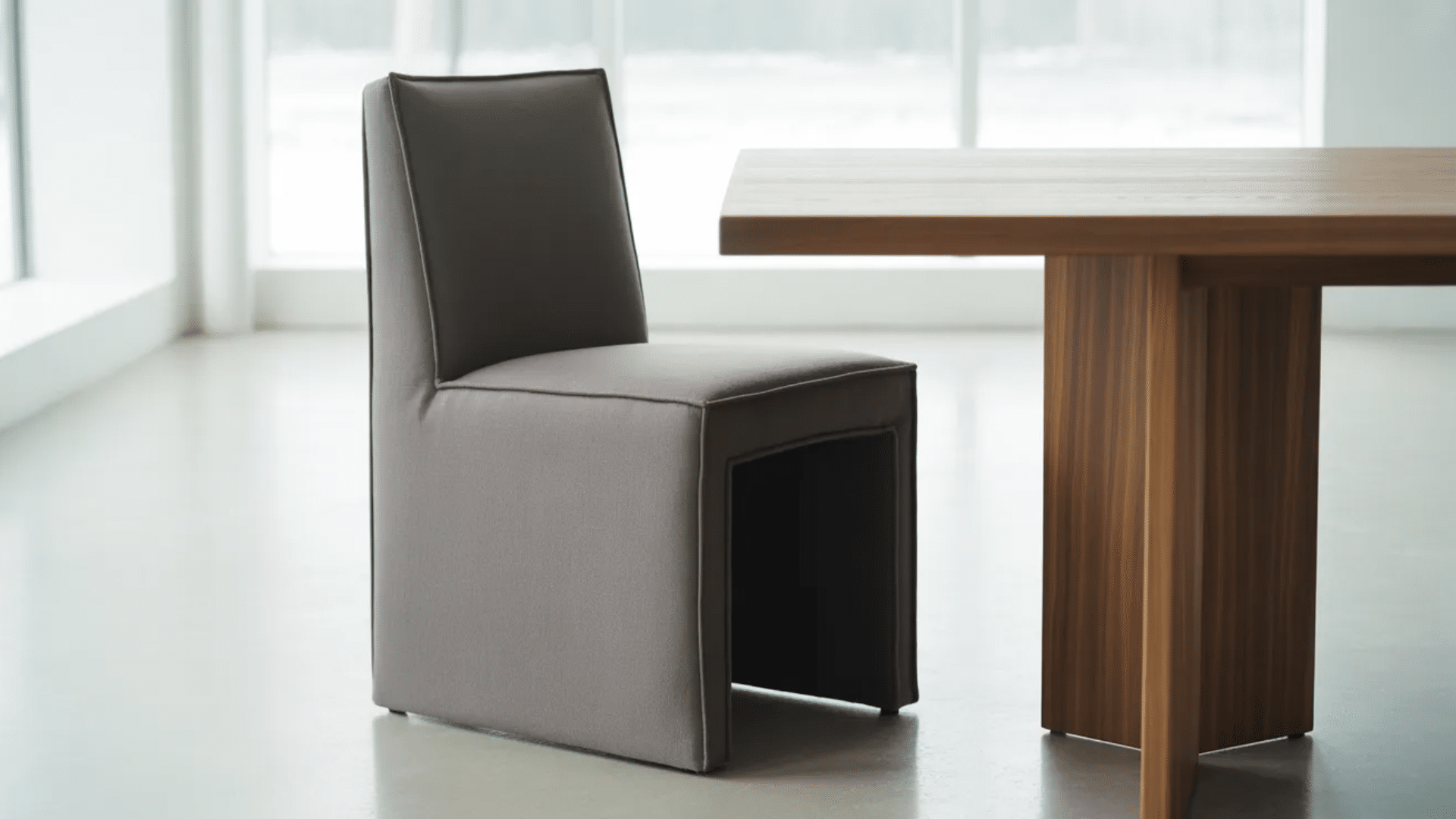 parsons chair with straight lines upholstered seat and simple modern design suitable for dining room seating
