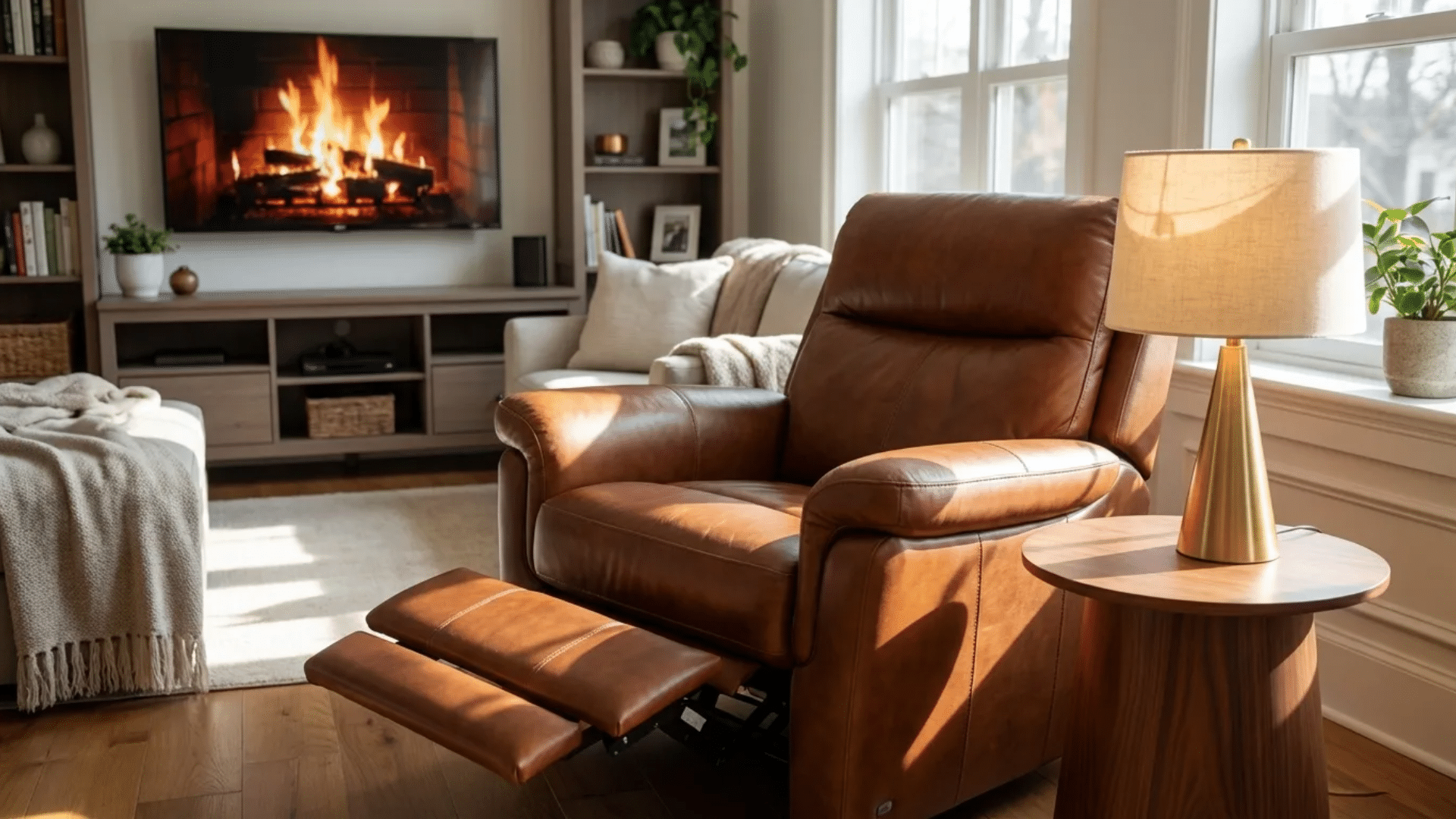 recliner chair with adjustable backrest and footrest designed to provide comfortable reclining seating for relaxation