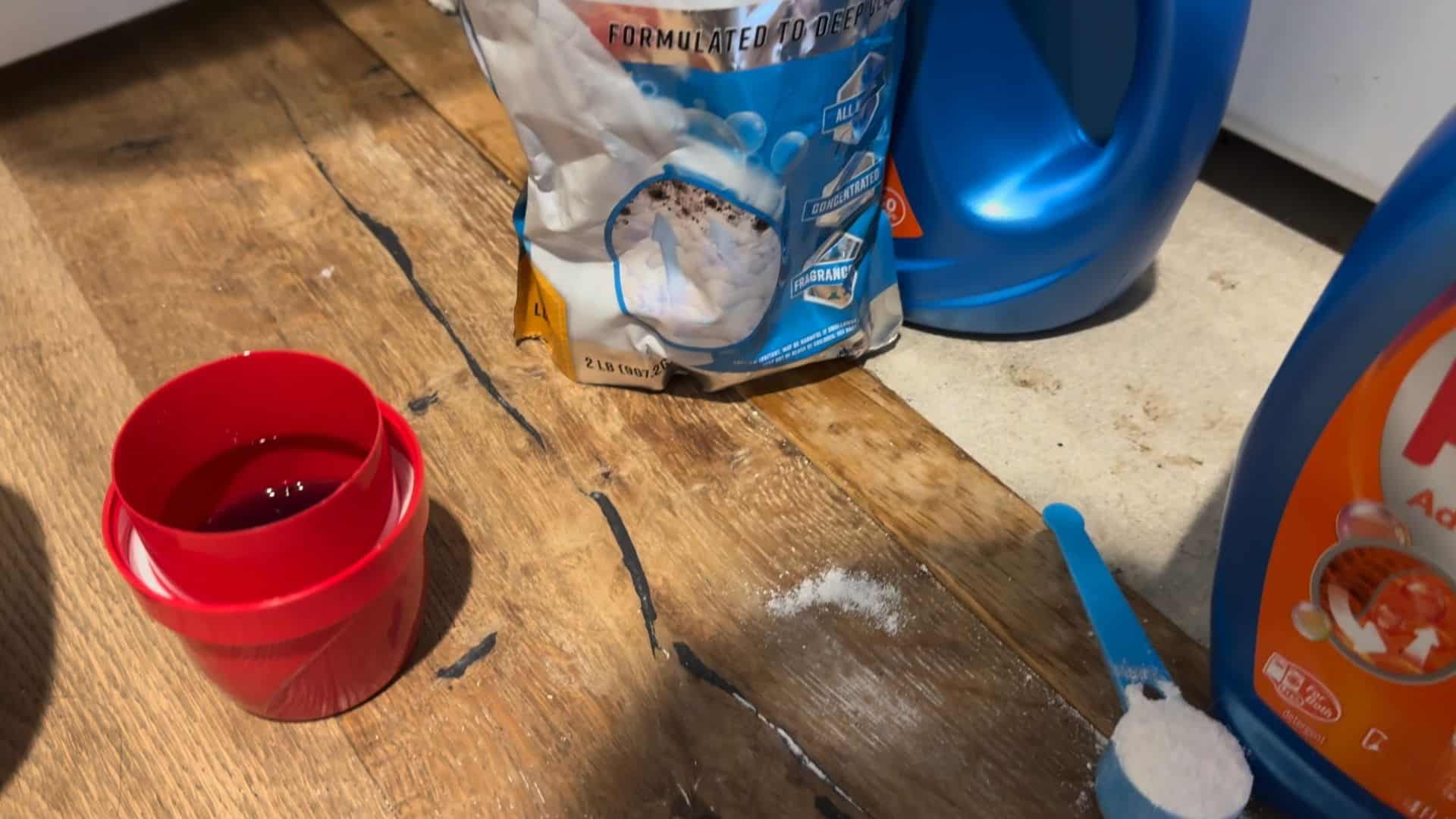 run a second wash cycle using detergent and cleaning booster to remove stains dirt and remaining grime from the curtain