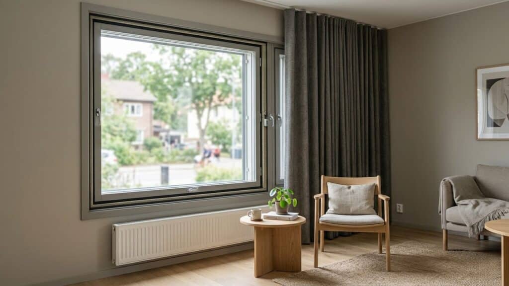 soundproofing windows with acoustic curtains and panels reducing noise in modern home interior design