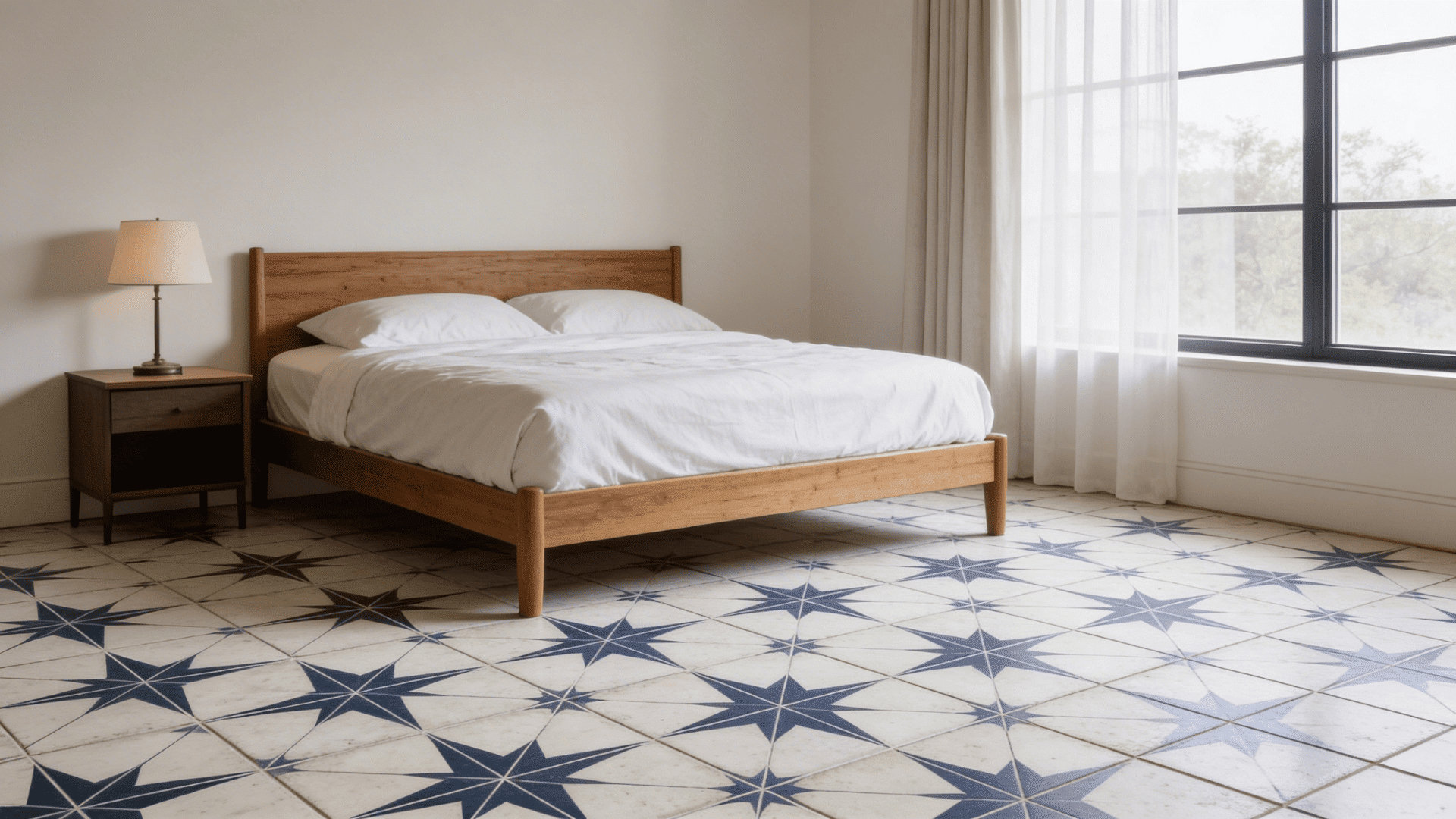 star tile pattern with tiles arranged to form repeating star shapes across surface layout (1)