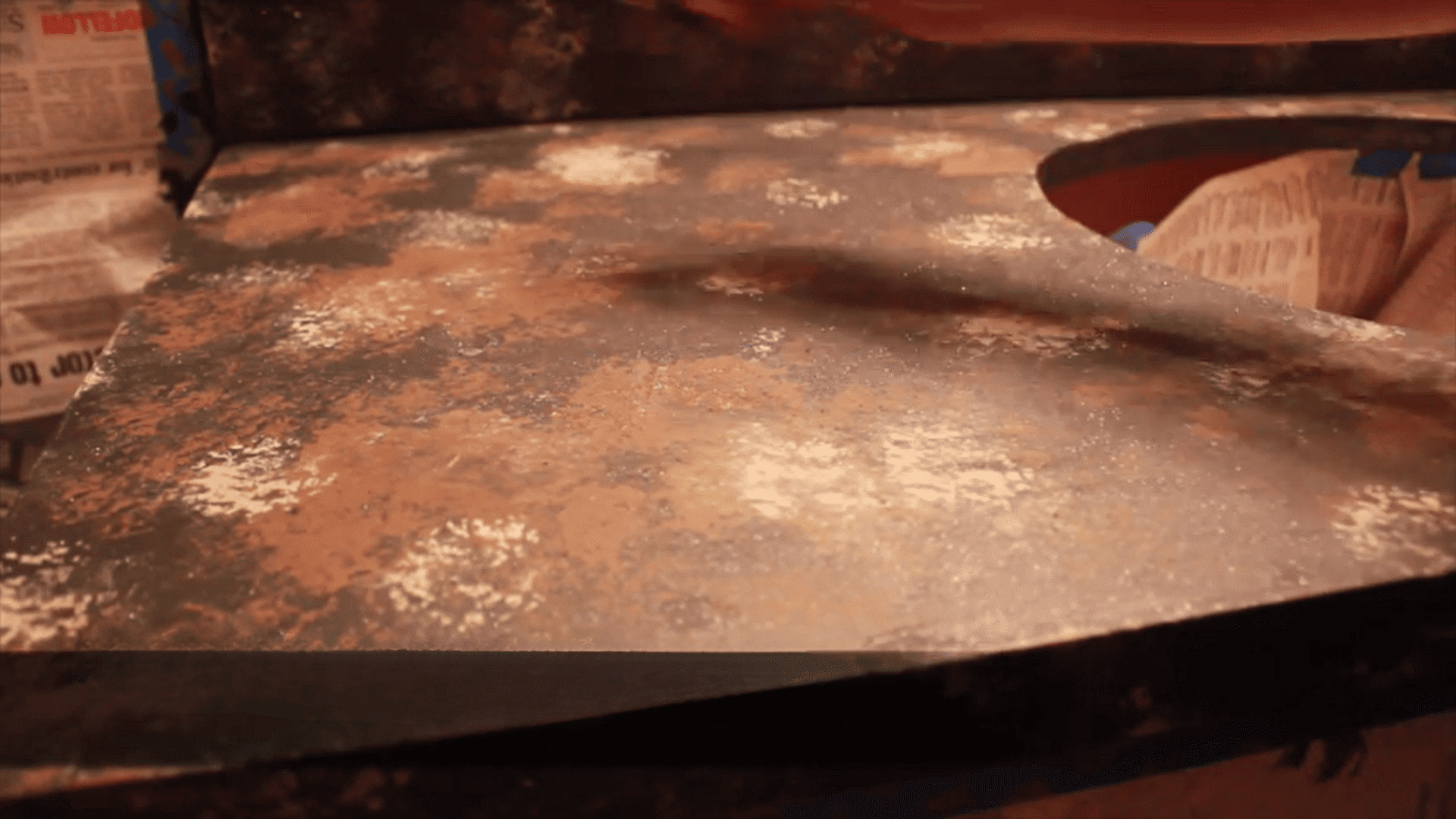 Textured countertop surface with varied colors during resurfacing laminate countertops process