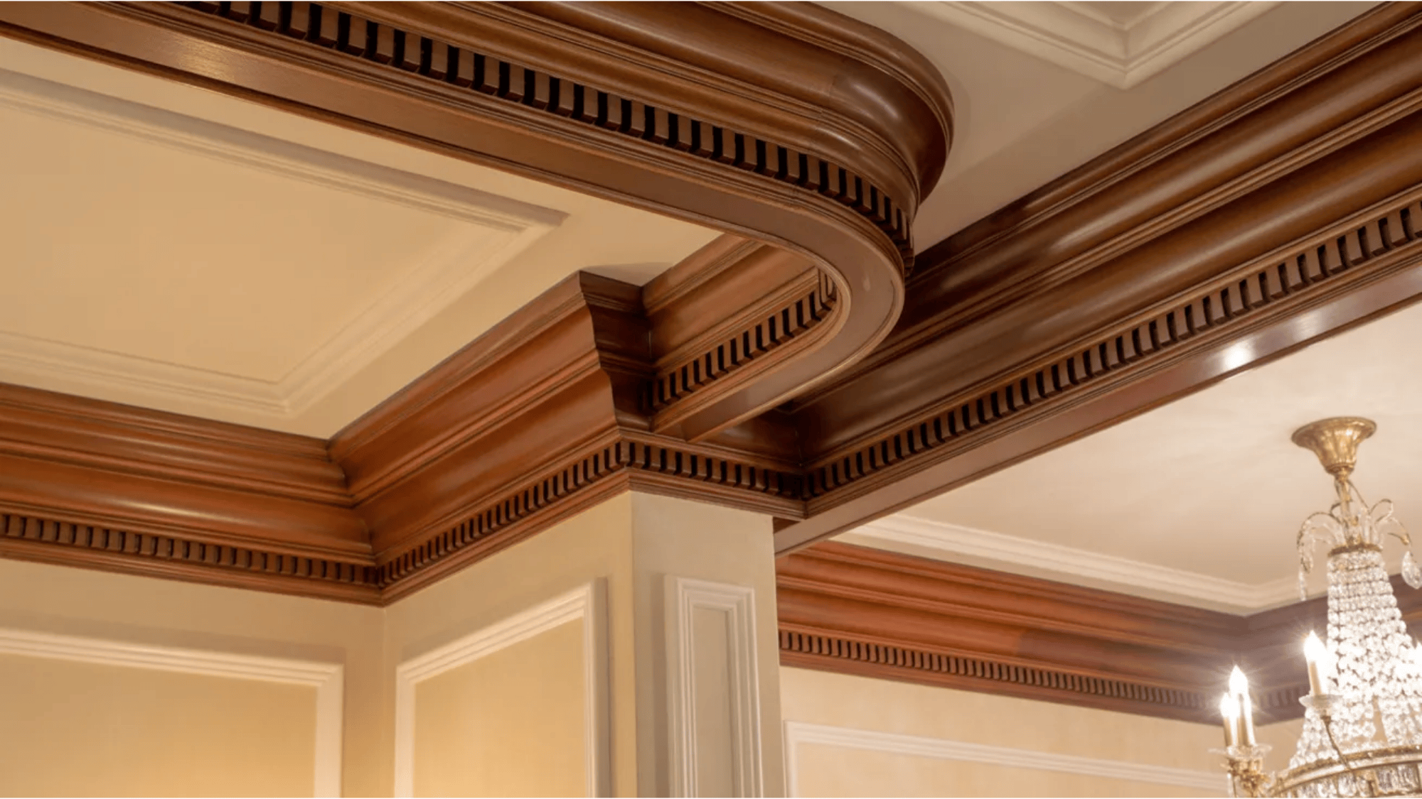 what is crown molding wood molding along the top of the wall in a room