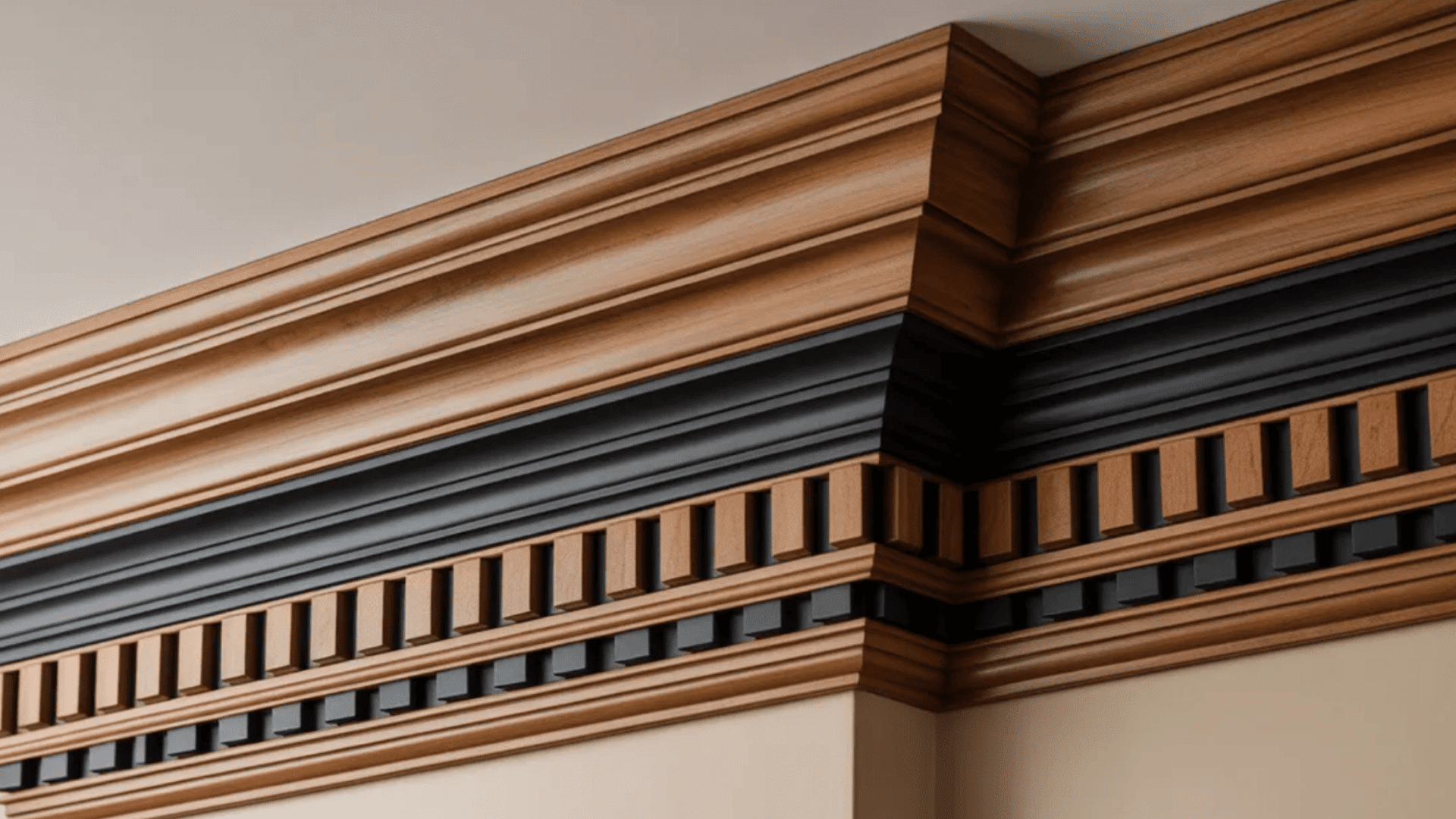 what is crown molding wood molding with contrasting colors along the top of the wall