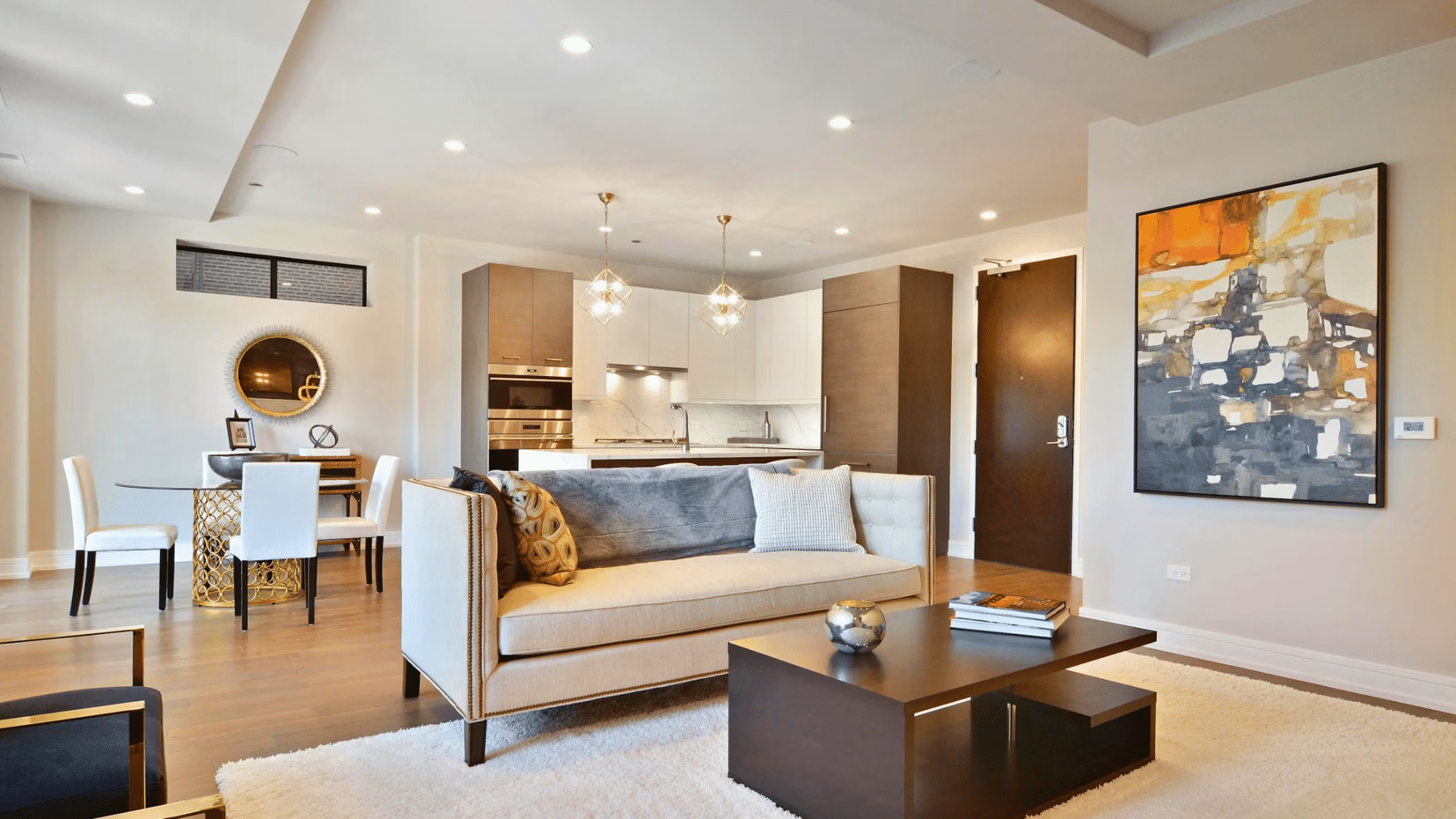 apartment interior design with modern furniture and smart decor ideas for a stylish living space