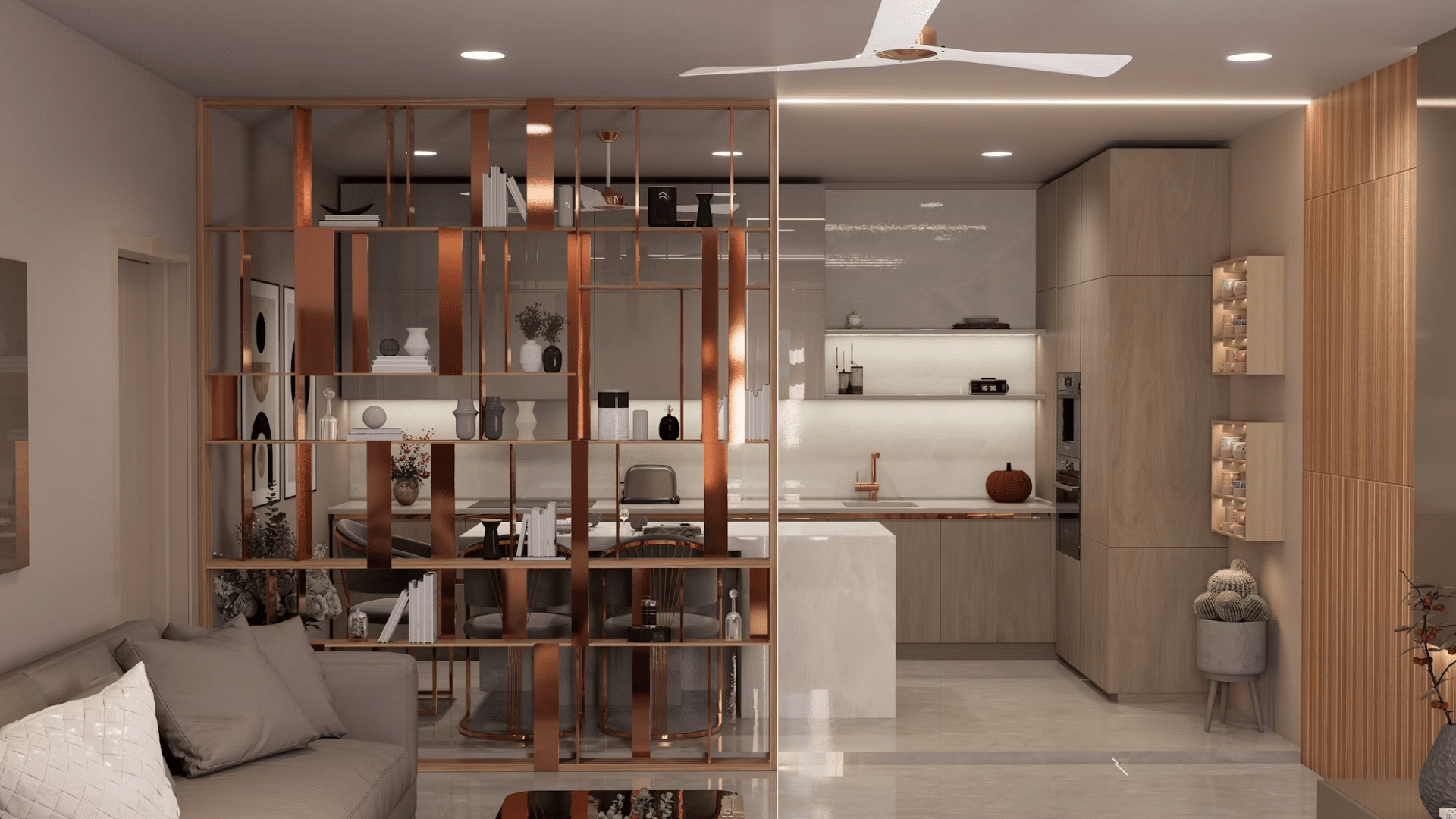 elegant apartment design with warm colors decorative accents and inviting living areas