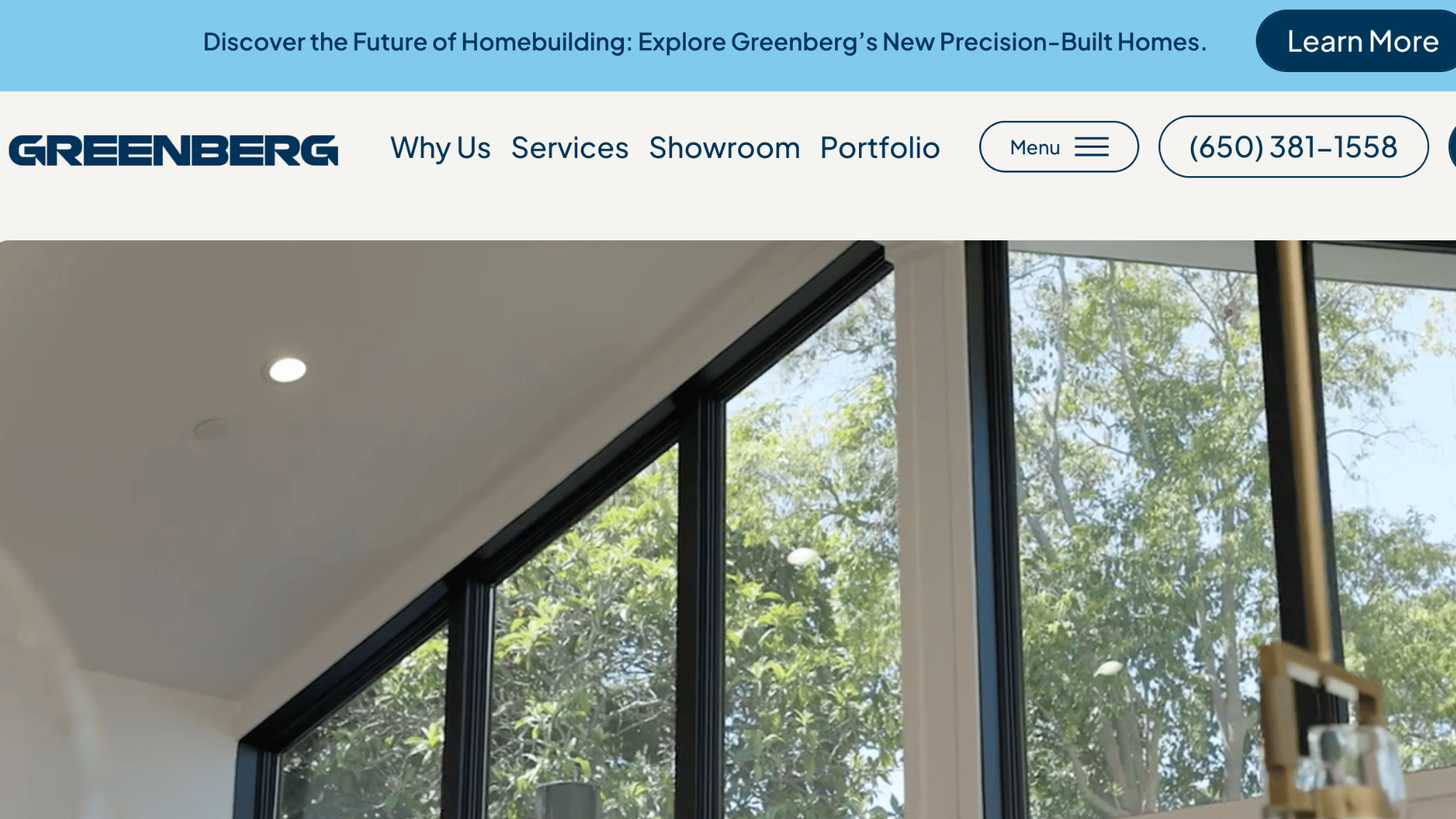 greenberg construction custom home renovation modern home design large windows interior remodel build service team