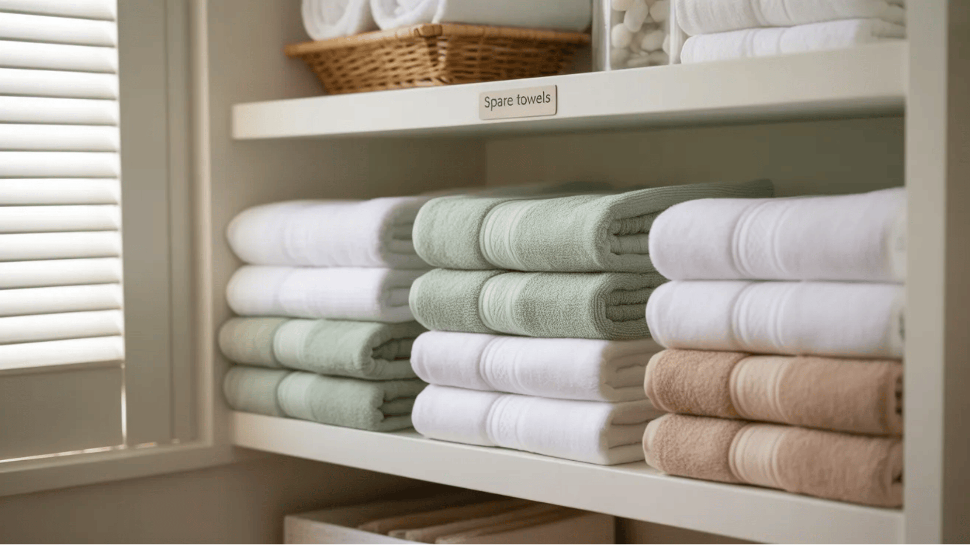 guest room ideas neatly folded towels organized on shelves creating clean welcoming and practical storage for guests