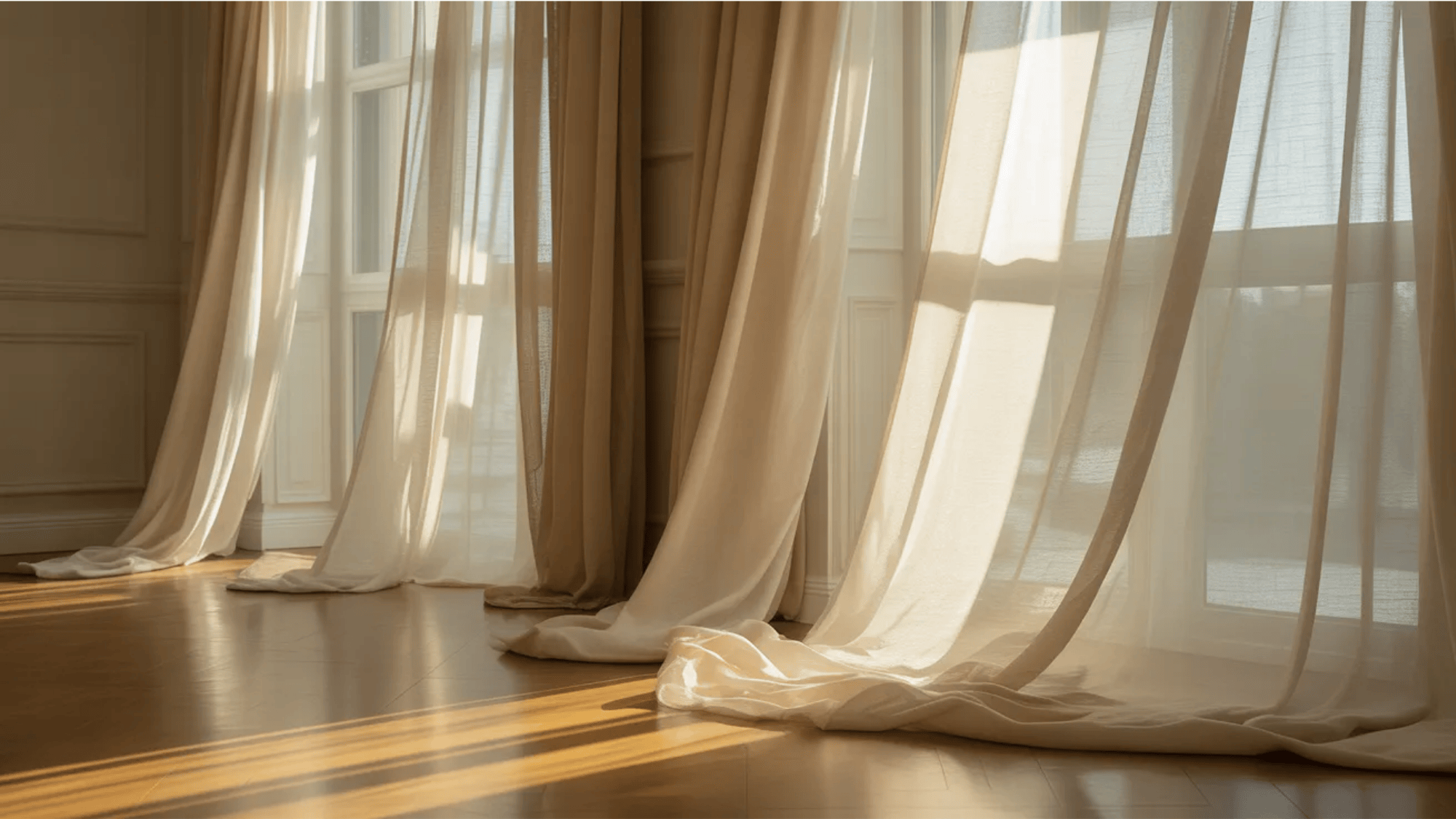 guest room ideas sheer curtains by large windows letting soft sunlight into bright peaceful and welcoming guest bedroom