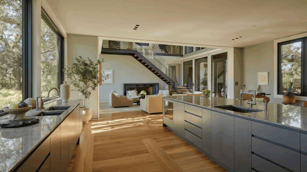 7 Custom Home Renovation Companies to Know modern custom home renovation kitchen open space interior design build service company living area upgrade planning team