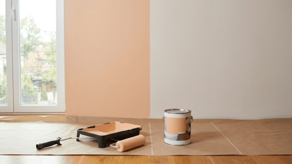 Paint Coverage Per Gallon: Calculator & Paint Estimates paint coverage per gallon chart showing estimated wall area coverage for different paint types and surfaces