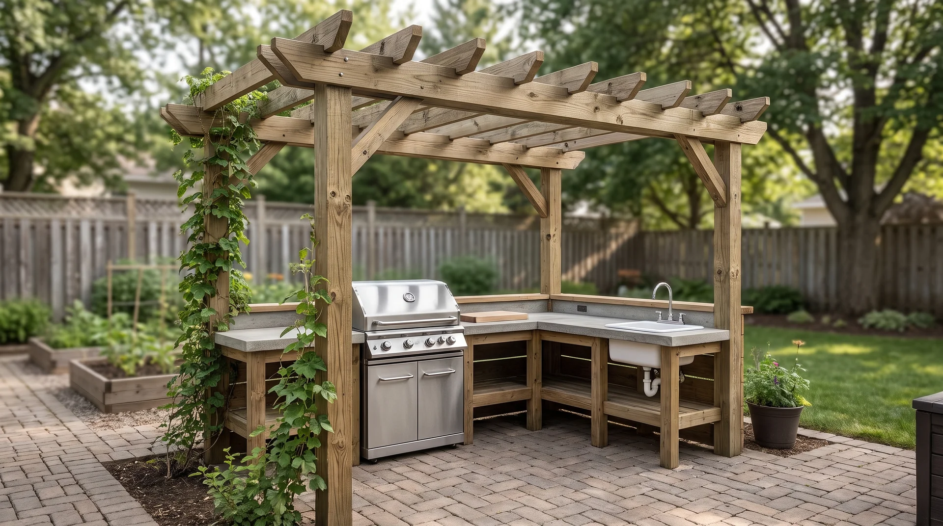 add-a-pergola-over-the-kitchen