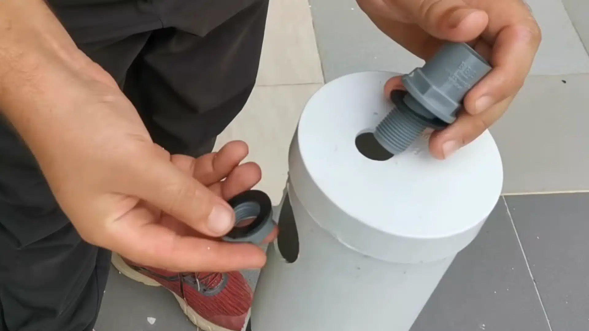 pvc hydroponic pipes with end caps and connectors prepared for a diy hydroponic system assembly