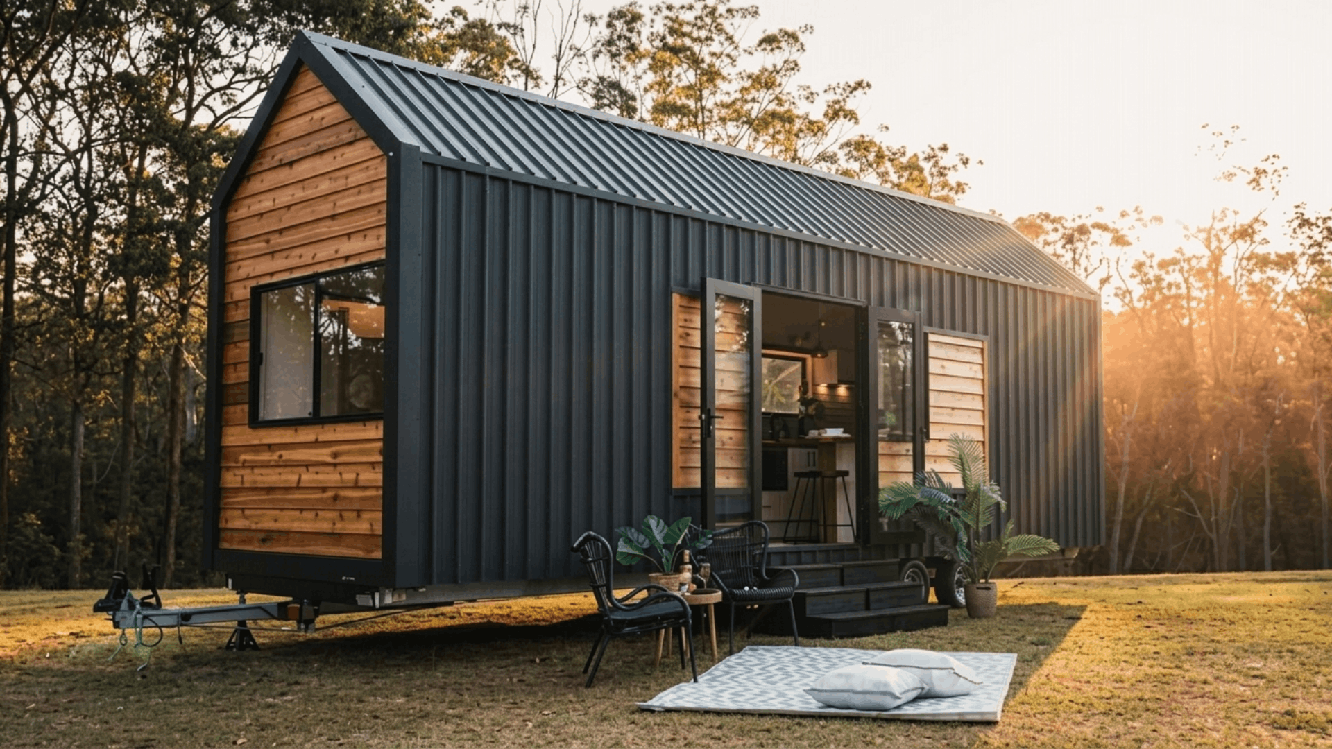 compact tiny house with efficient layout large windows and space saving features for affordable modern living