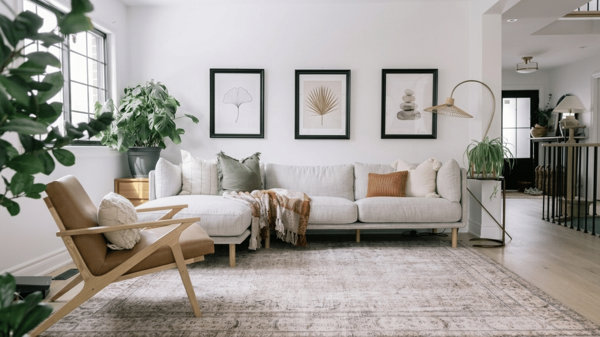 cozy family room with sectional sofa television coffee table soft lighting and warm decor for everyday relaxation
