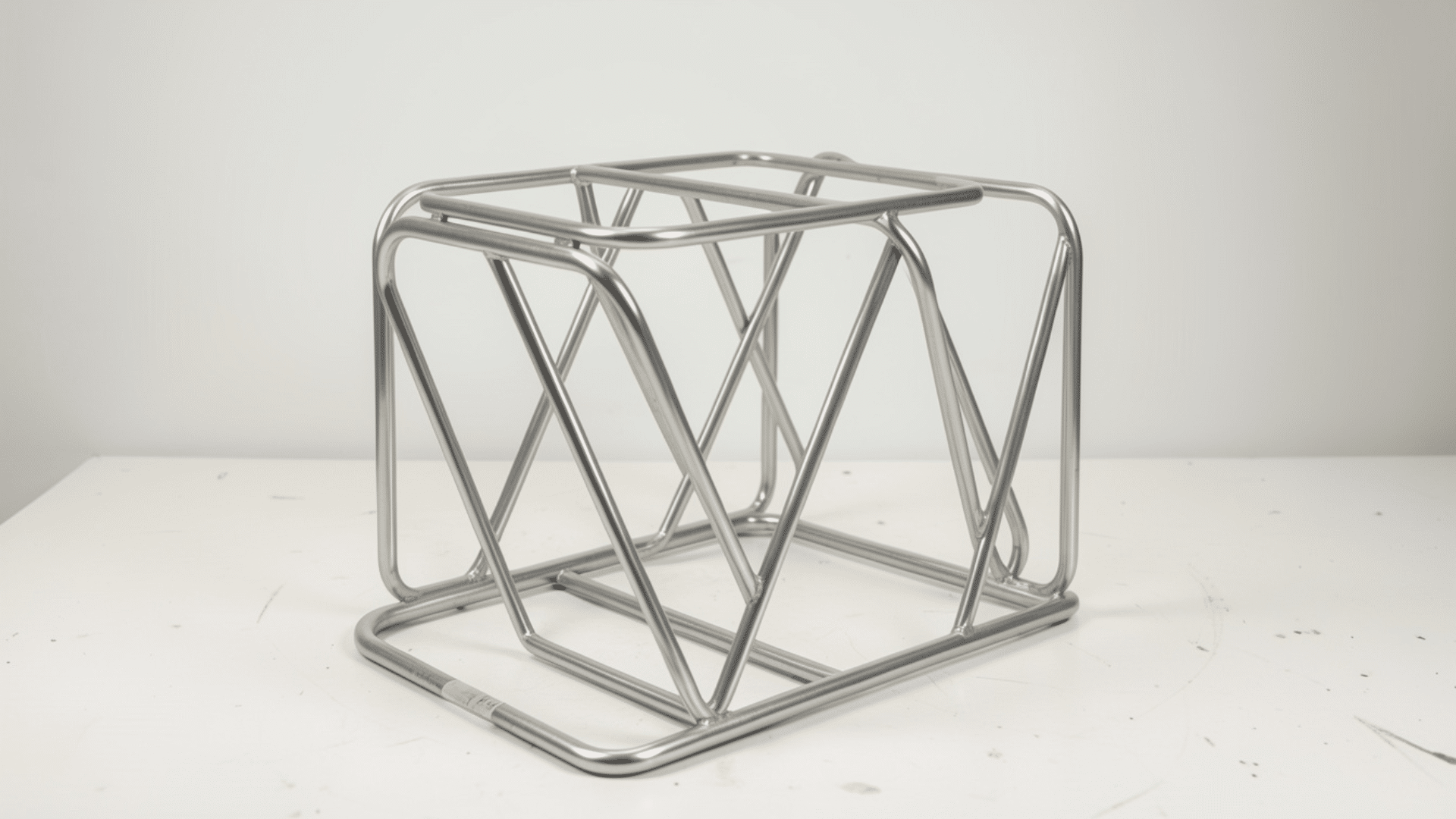 welding idea showcasing a custom steel bookshelf with welded frame construction and open shelving