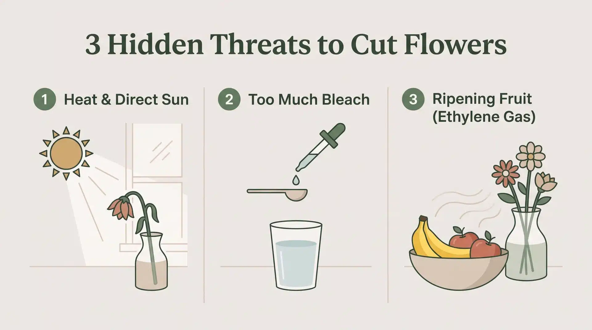 Three hidden threats that kill cut flowers